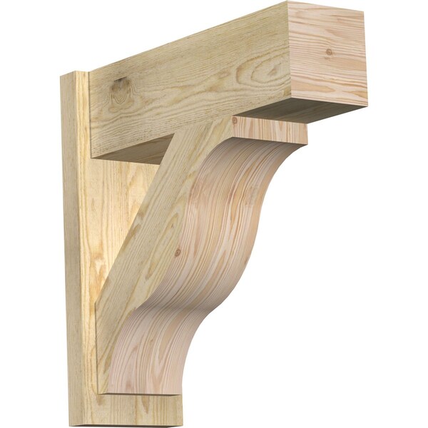Ekena Millwork Funston Block Rough Sawn Outlooker, Douglas Fir, 8"W x 24"D x 24"H OUT08X24X24FST05RDF - main